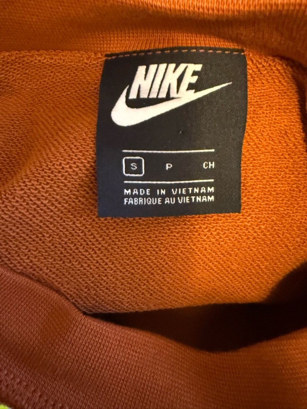 Nike Burnt Orange Patchwork Crewneck Women’s Small - Picture 7 of 7